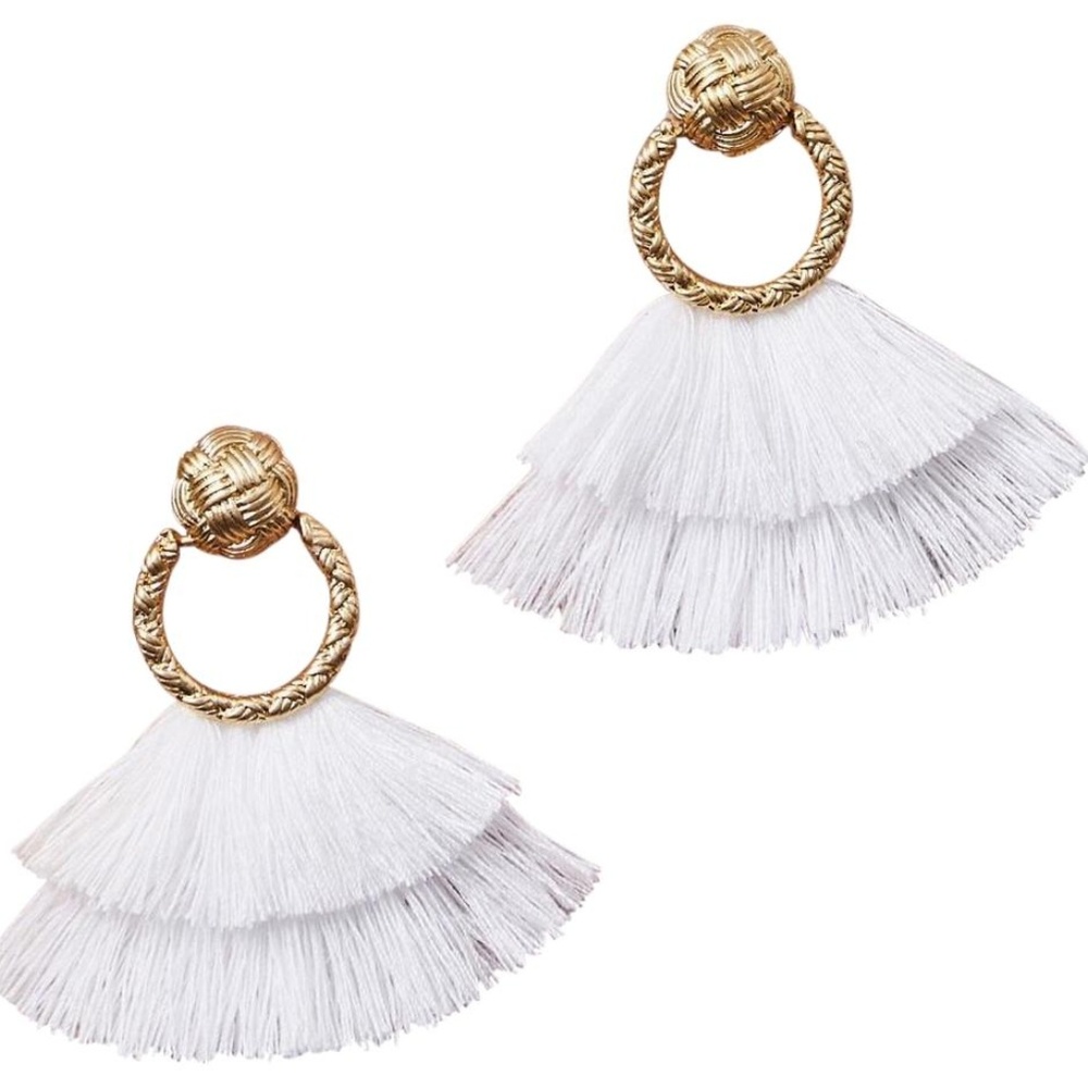 For Love & Lemons Loop Fringe Earrings